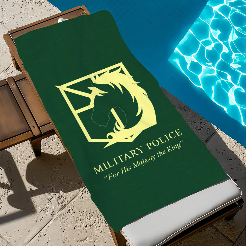 Attack on Titan Anime Beach Towel – Quick Dry & Soft Anime Beach Towel Peaceful Pleasures Health and Wellness z1 STJ80x160CM