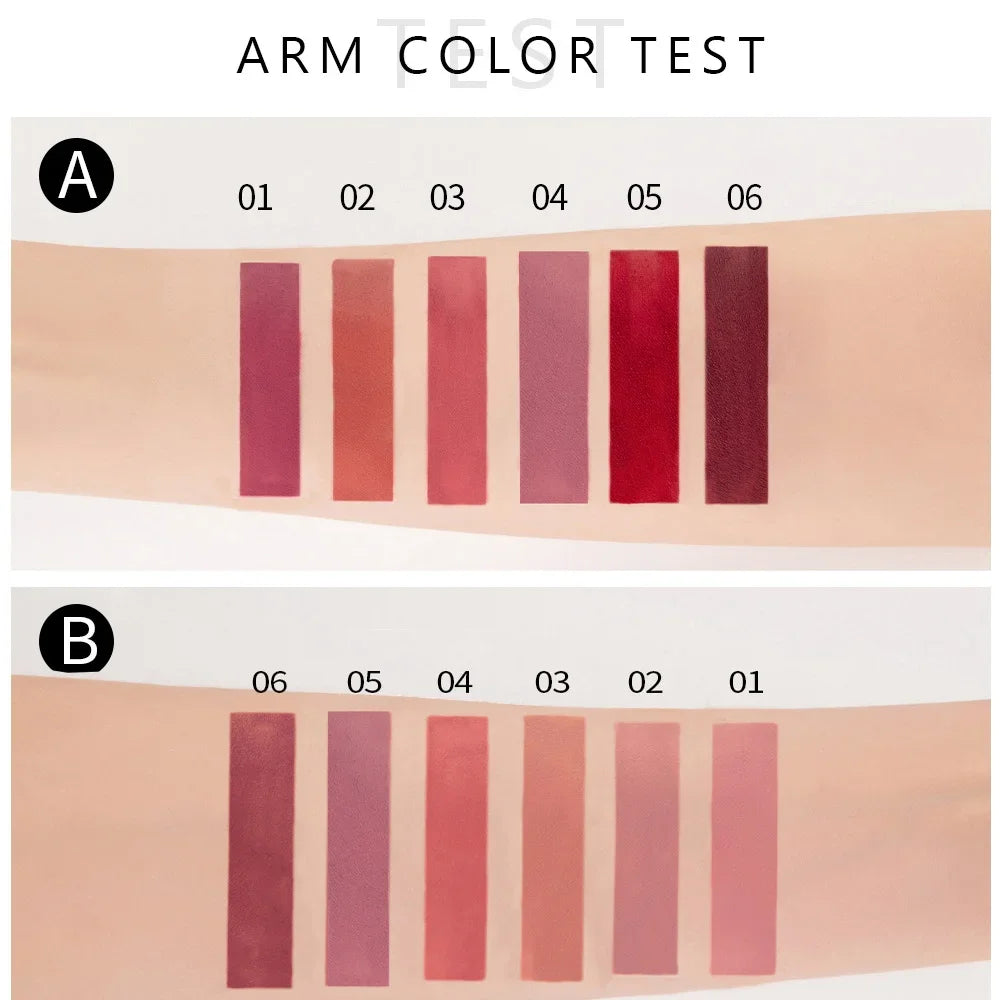 HANDAIYAN 6-Pc Matte Liquid Lipstick Set | Long-Lasting Lip Tint