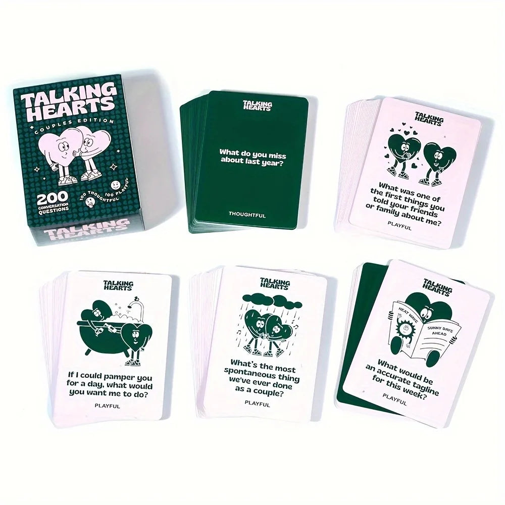 Bview Art Talking Hearts Conversation Cards Couples Card Game Date