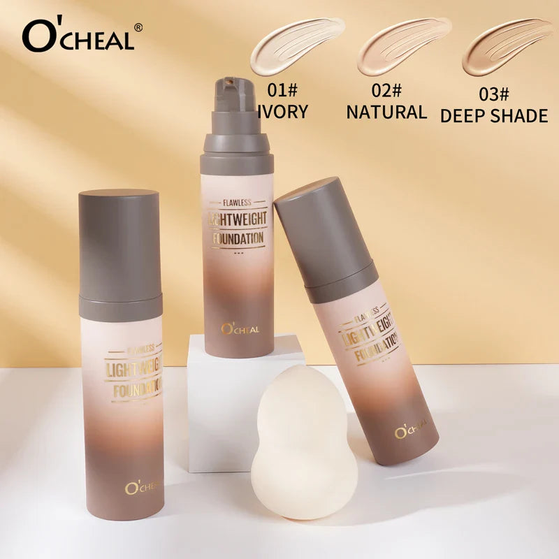 O'CHEAL Flawless Lightweight Foundation | Oil Control & Waterproof
