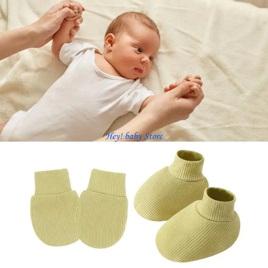 Baby Anti-Scratch Gloves & Socks Set | Newborn 0–6 Months Baby Gloves & Socks Peaceful Pleasures Health and Wellness