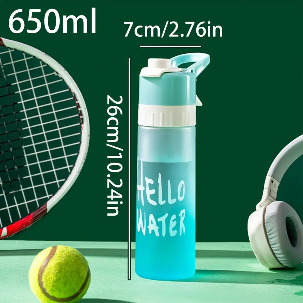 Mister Water Bottle Portable Large Reusable Flask 650ml Drinking Mist Sip Water Bottles For Adults Women Men Indoor Outdoor Peaceful Pleasures Health and Wellness China Mainland 650ml Blue