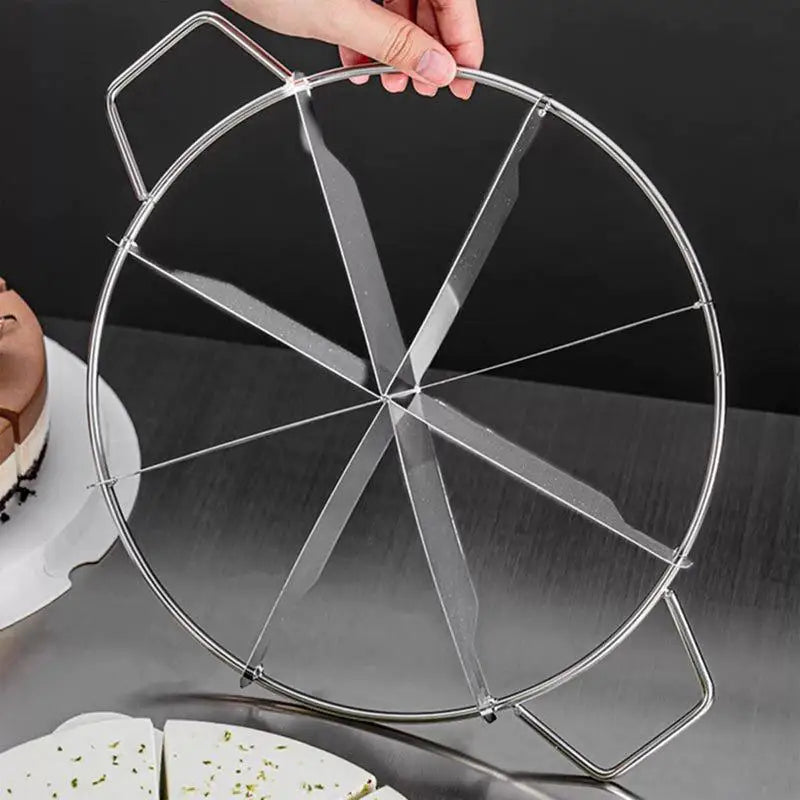 Round Thousand-layer Mousse Cake Pizza Slicer Stainless Steel Cake Cutting Mold Divider Baking Tool Cake For Bakeries & Home use Peaceful Pleasures Health and Wellness