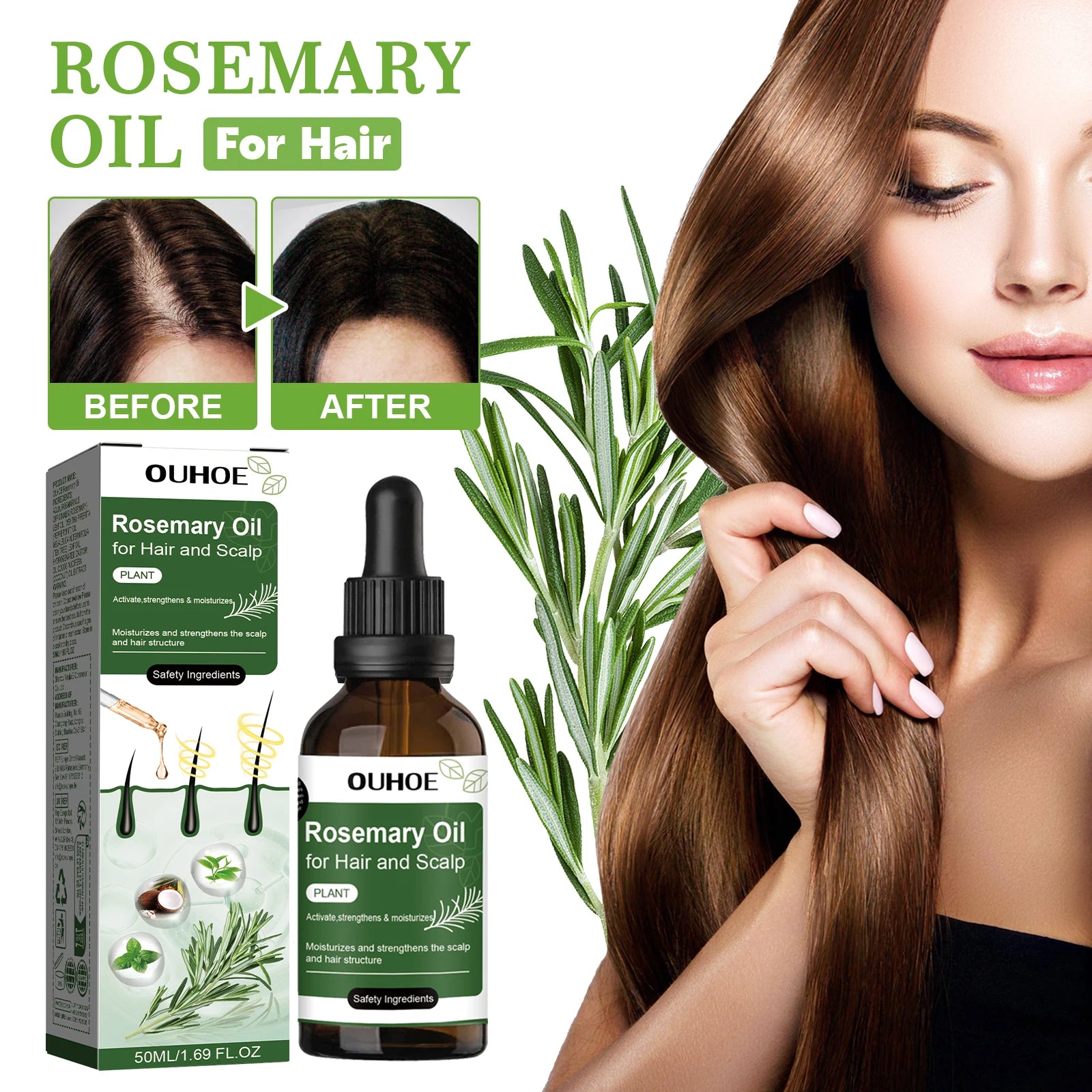 Batana Rosemary Biotin Hair Oil – Scalp & Split End Treatment Scalp Hair Treatment Oil Peaceful Pleasures Health and Wellness