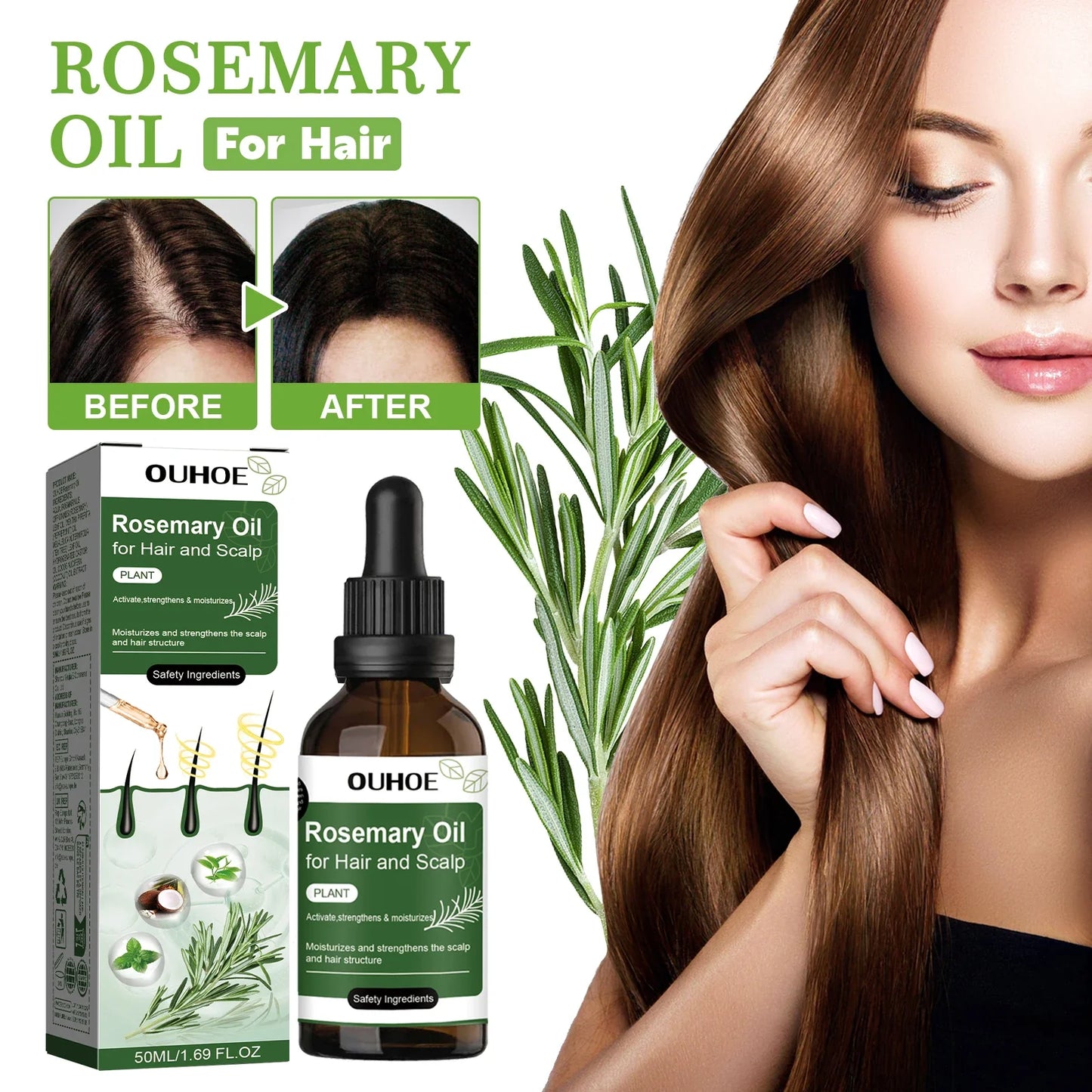 Batana Rosemary Hair & Scalp Oil – Nourishing Treatment 60ml