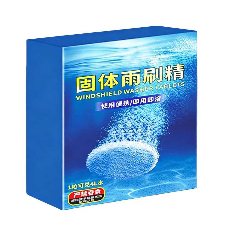 Car Windshield Glass Concentrated Washer Tablets Car Effervescent Washer Fluid Wiper Glass Solid Cleaning Tablets for Car Window Peaceful Pleasures Health and Wellness 10pcs