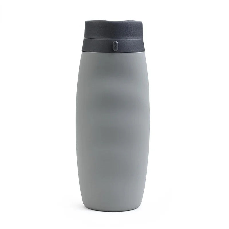 600ml Collapsible Silicone Water Bottle BPA Free Foldable Flask