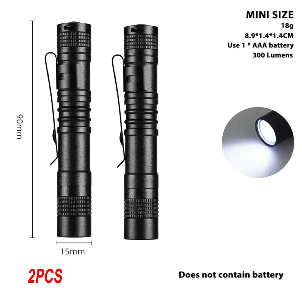 Mini LED Pen Light Flashlight – Ultra Bright EDC Torch