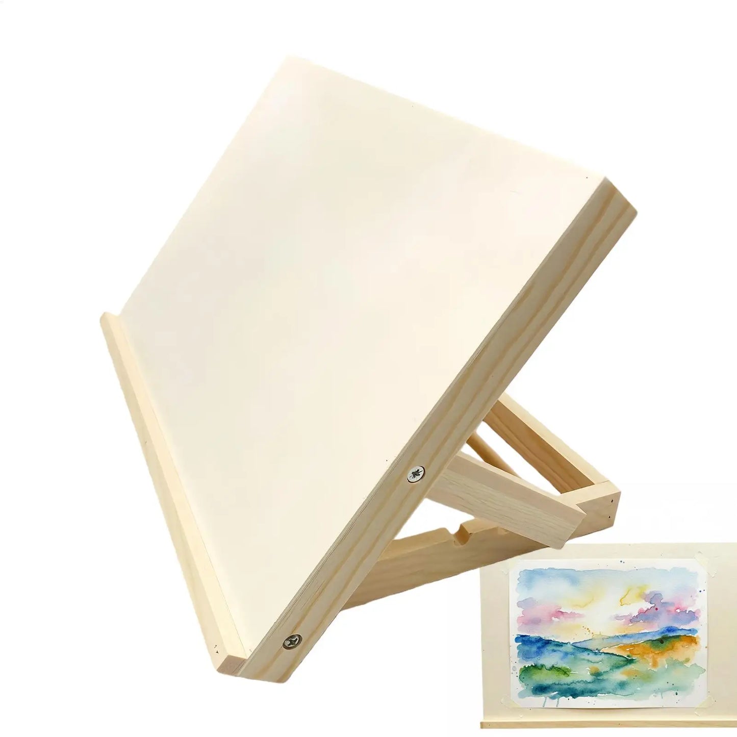 Foldable Wood Desk Easel – Portable Adjustable Tabletop Art Easel