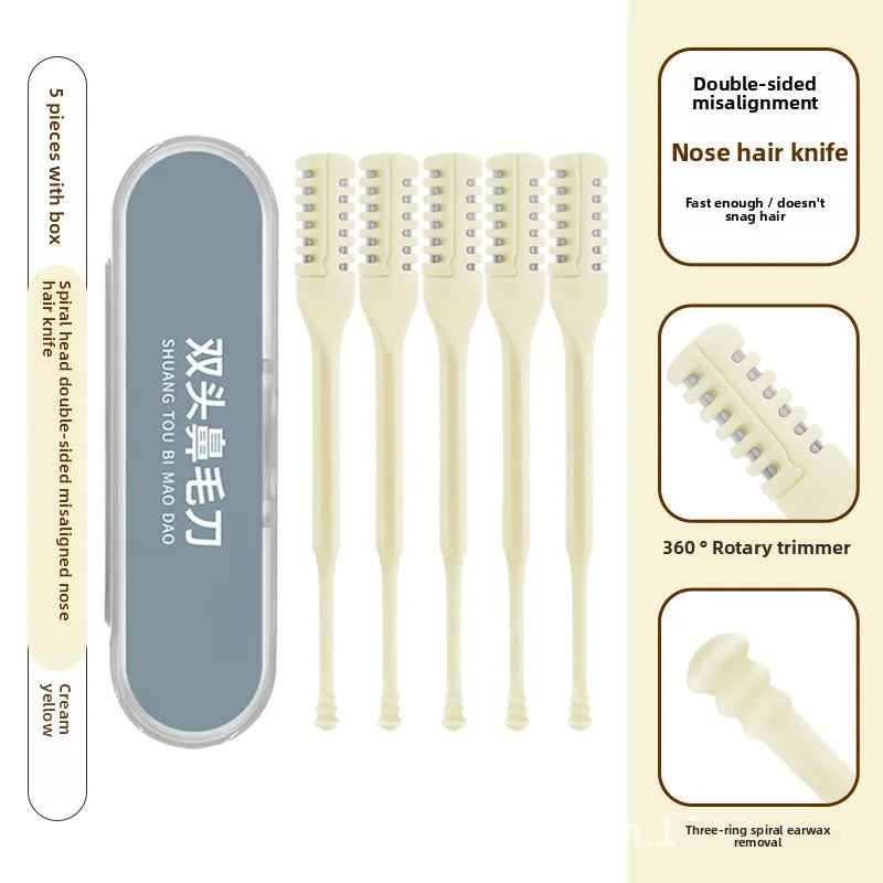 Manual Nose & Ear Hair Trimmer | Stainless Steel Rotary Blade