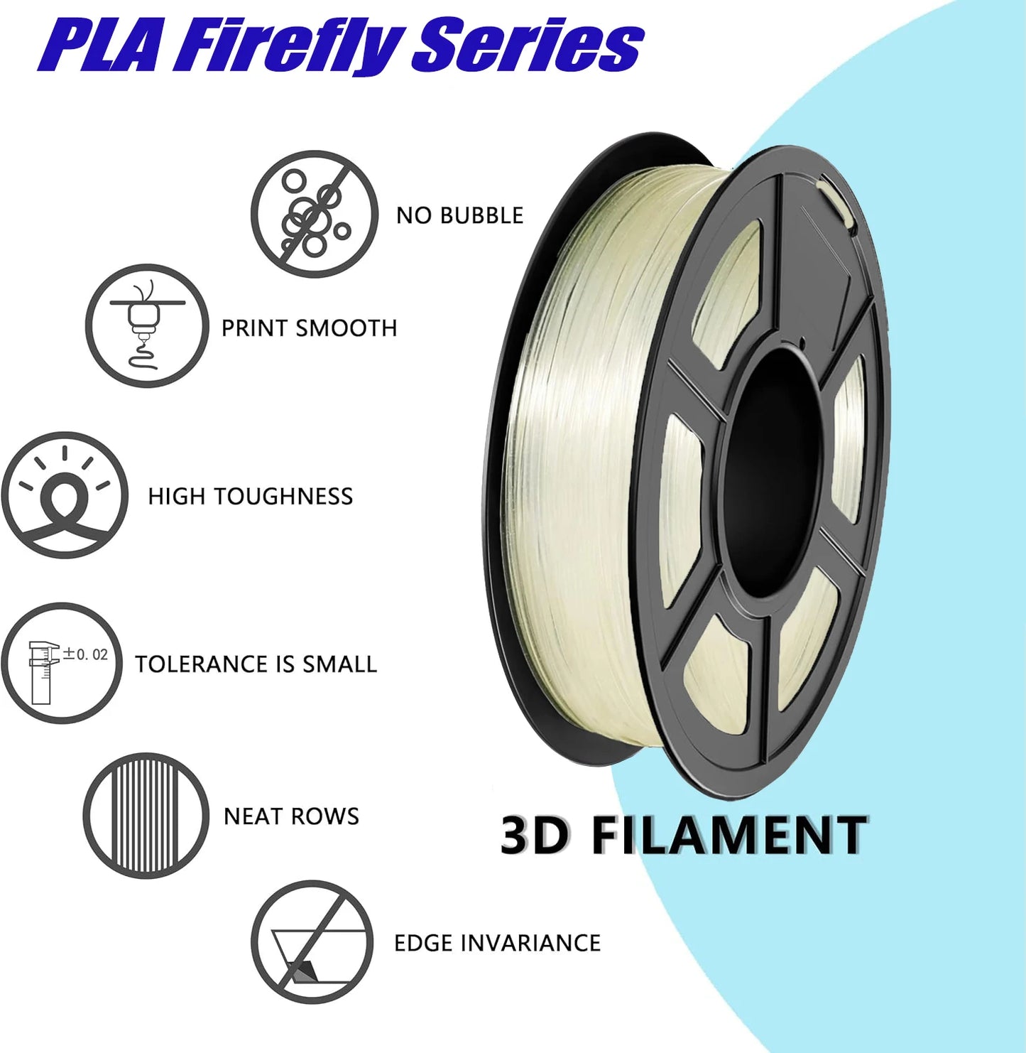 Glow in the Dark PLA Filament Blue/Green | FDM 3D Printer 250g–1kg