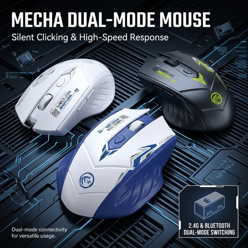Bluetooth 5.4 Mouse Dual-Mode 2.4G Wireless Mouse 6 Buttons Gaming Mouse Office Silent Mice Rechargeable Mouse For PC Laptop Peaceful Pleasures Health and Wellness