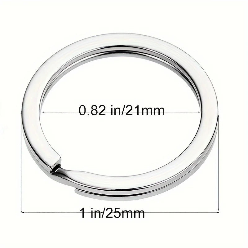 10 Split Key Rings Keyrings Bulk Flat Keychain Ring Home Car Keys Bag