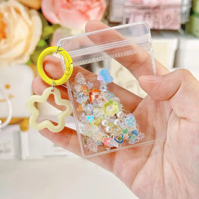 Mini Cartoon Bag Charm Pendant – Glitter Keychain Ornament