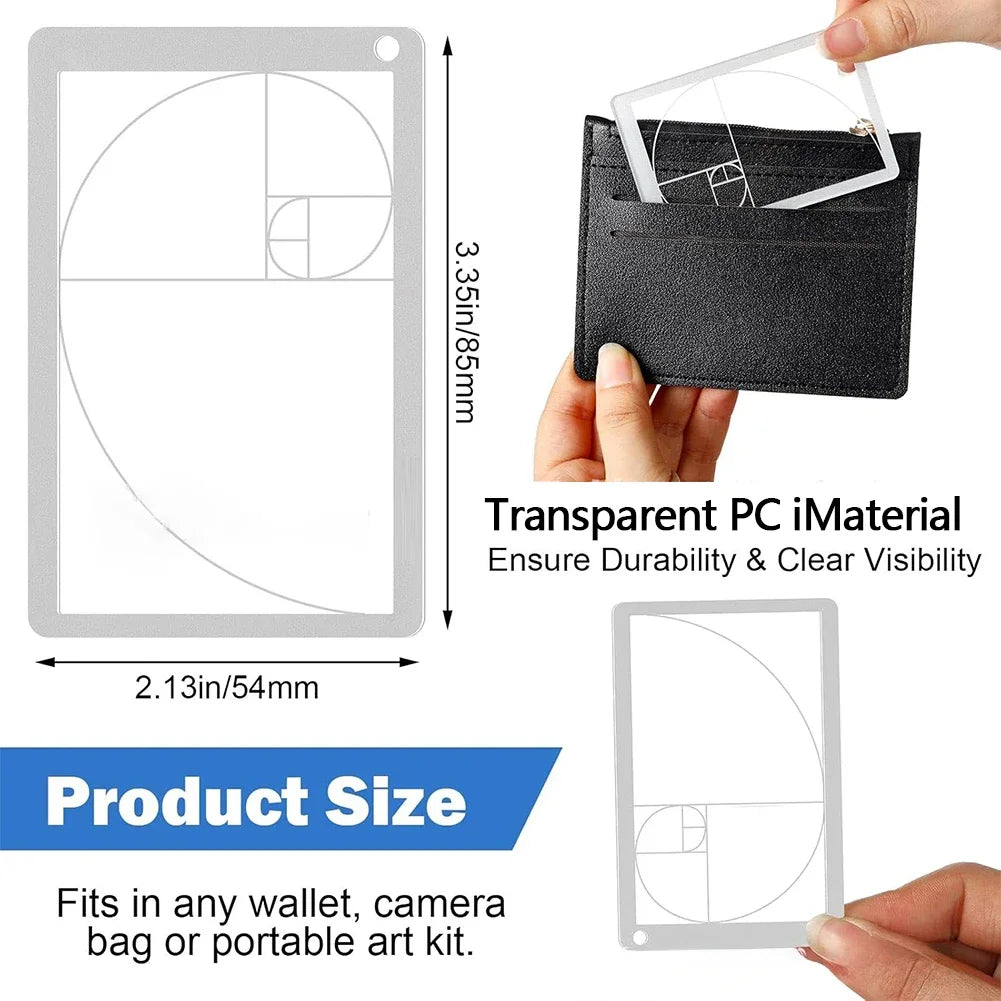 Golden Ratio Viewfinder Ruler | Fibonacci Composition Art Tool