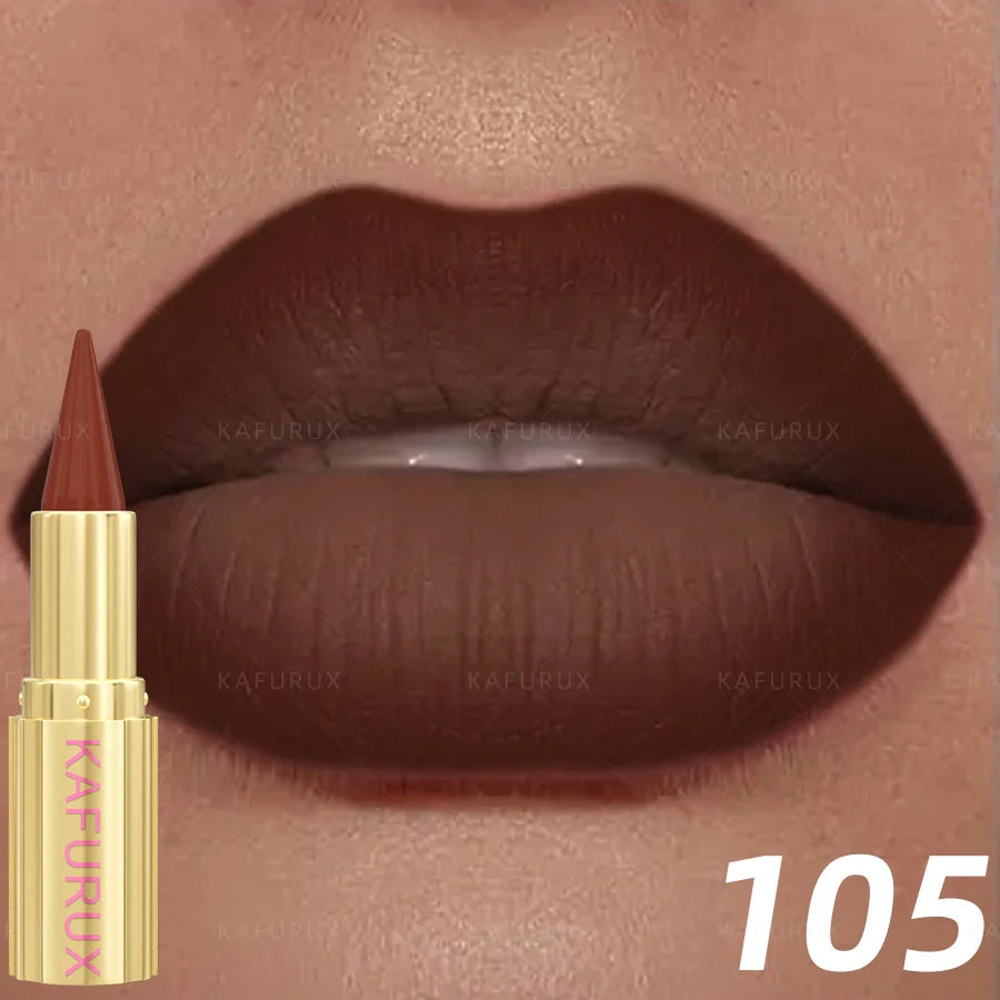 KAFURUX 9-Color Matte Lipstick & Lip Liner Pen | Velvet Finish
