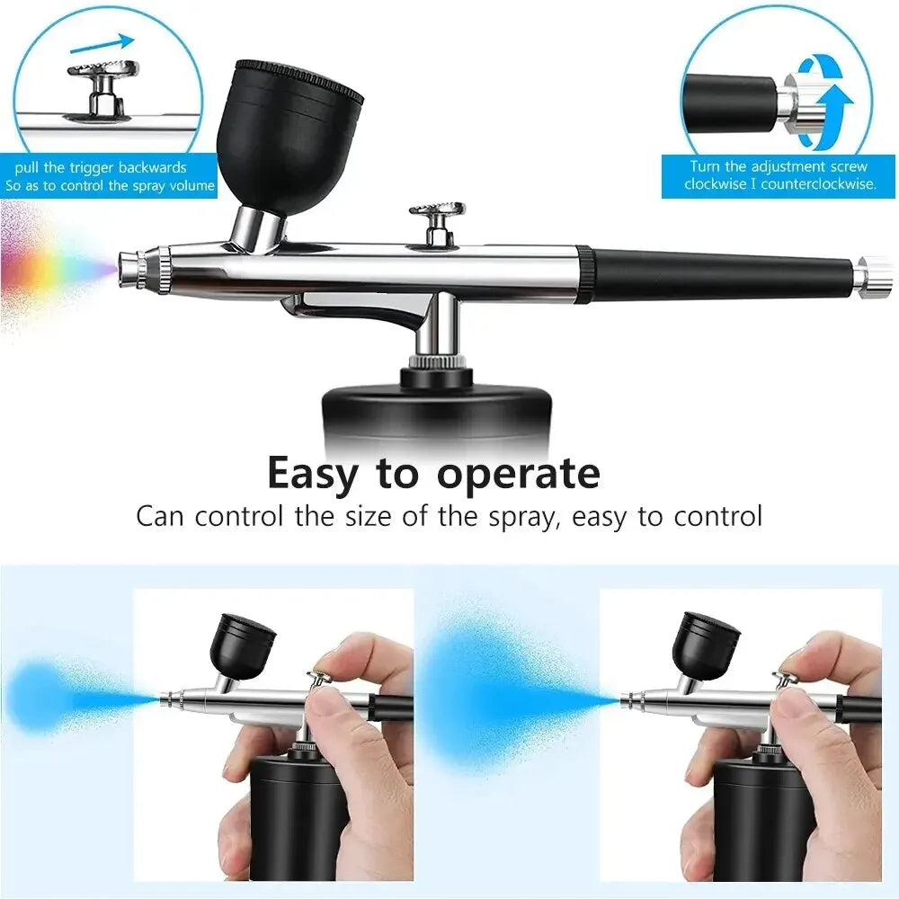 7.4v Airbrush Nail With Compressor Portable Air Brush Nails Compressor For Nail Art Painting Airbrush Compressor Paint Crafts Peaceful Pleasures Health and Wellness