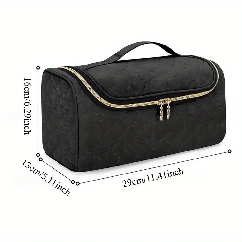 Foldable Reusable Makeup Bag Large Capacity Portable Travel Grooming Bag Ladies' Handheld Multifunctional Storage Bag 1Set Peaceful Pleasures Health and Wellness