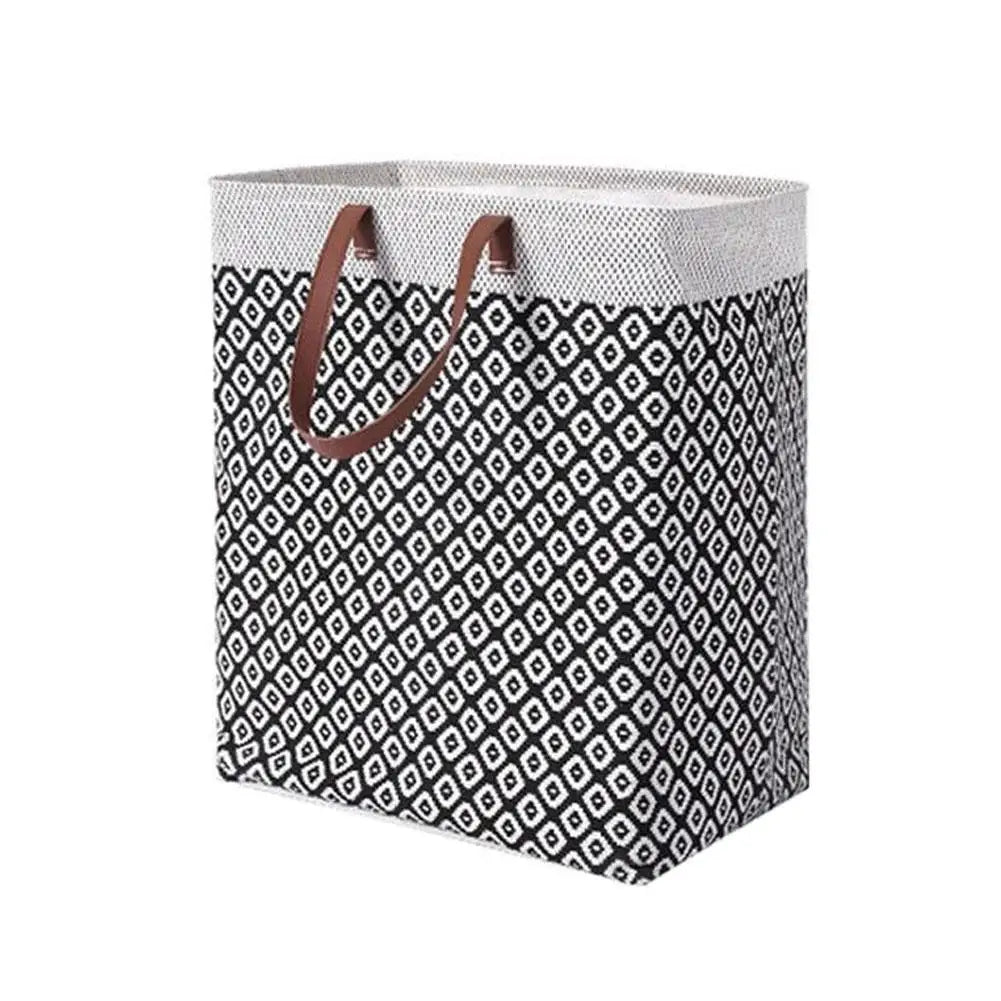 Nordic Retro Foldable Cotton Laundry Basket | Large Storage Box