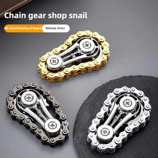 New Sprockets Flywheel Fingertip Gyro Fidget Spinner Antistress Anxiety Metal Bike Chains EDC Spinner Fidget Toys For Adult Peaceful Pleasures Health and Wellness