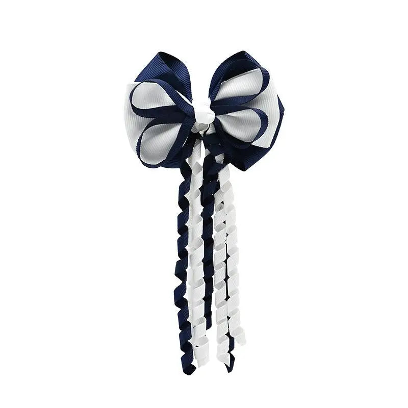 Festival Bow Hair Clips – Curly Ribbon Tassel Hairpins for Girls
