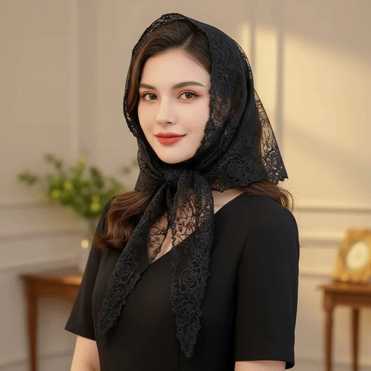 Floral Embroidered Silk Scarf & Hair Ribbon for Women Hair Scarf Ribbon Oasis Select