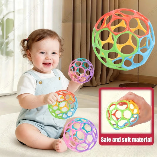 Baby Sensory Grip Ball – Colorful Infant Rattle & Grasp Toy Baby Sensory Toy Peaceful Pleasures Health and Wellness