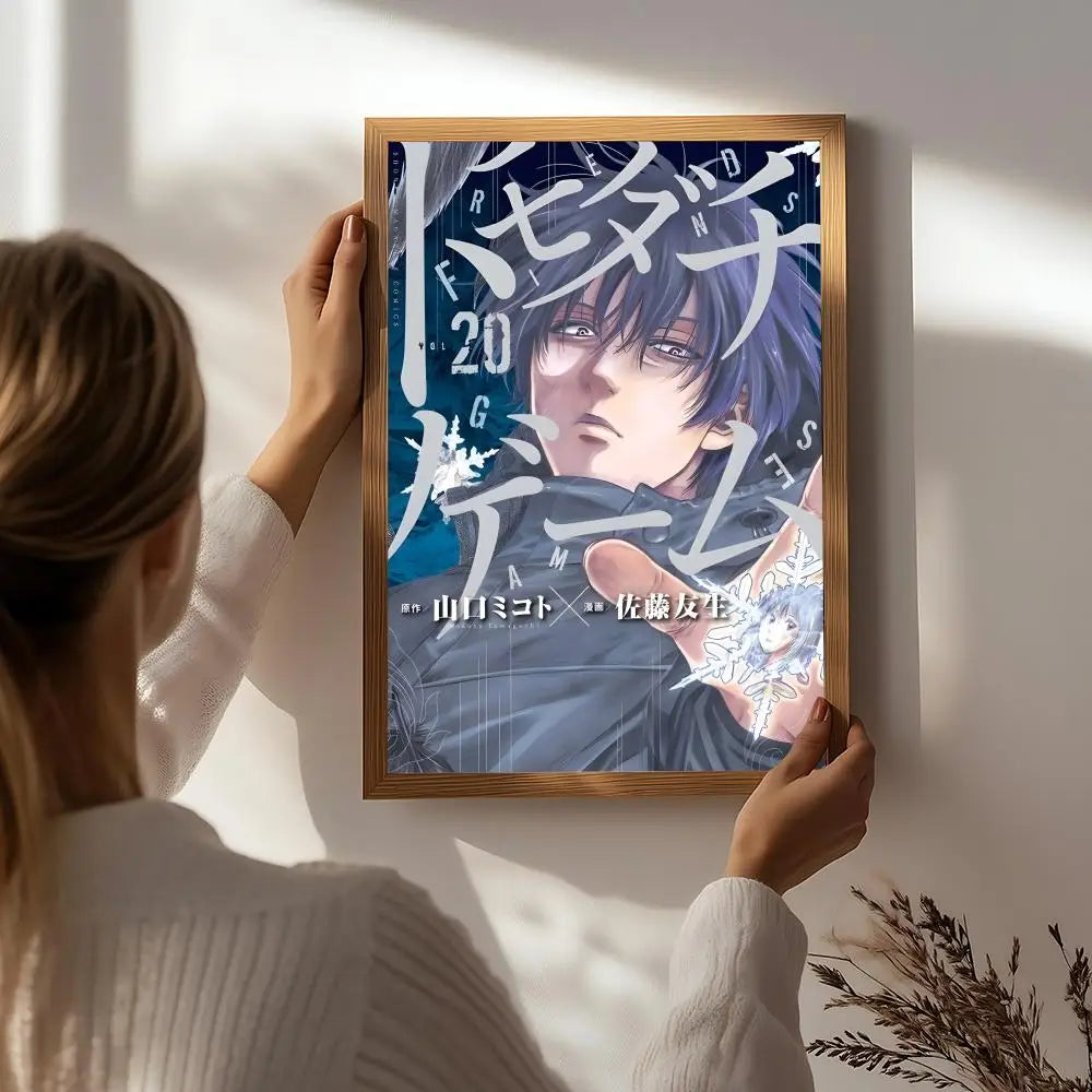 Anime T-Tomodachi Game Poster HD Self Adhesive Waterproof Wall Art Ideal for Home Office Dorm Bedroom Great Gift Peaceful Pleasures Health and Wellness White5 21X30cmNoframe
