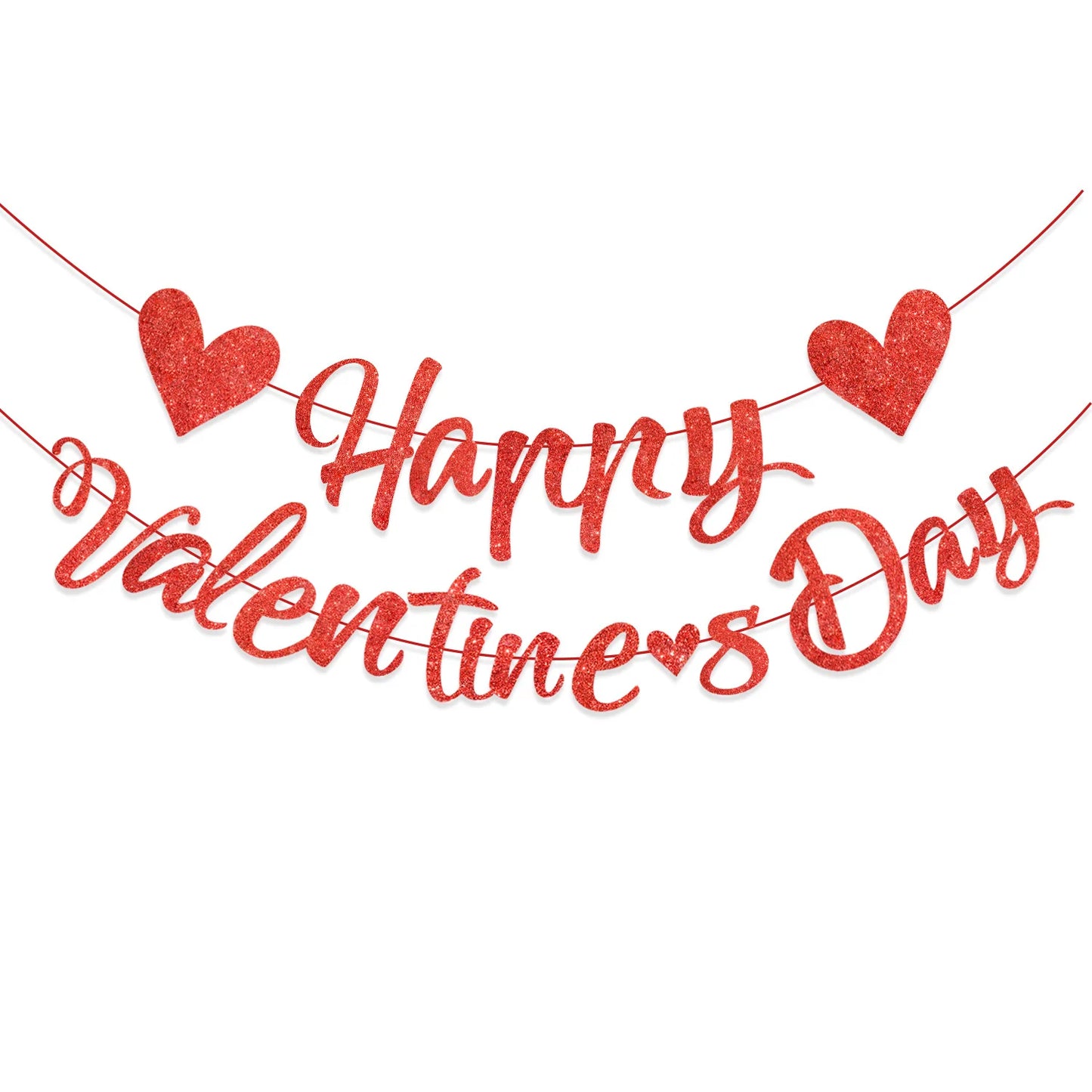 Valentine's Day Heart-shaped Pull-up Banners Decorations Wedding