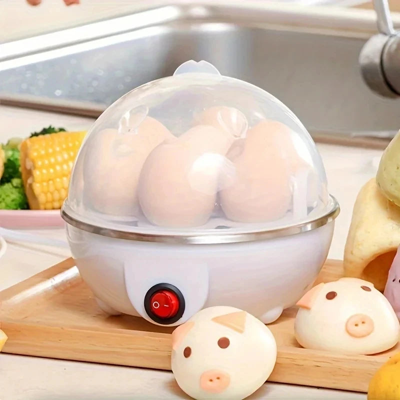 Egg Cooker Automatic Power Off Home 7 Eggs Multi-Functional Steamed Egg Custard Boiled Egg Machine Breakfast Artifact Peaceful Pleasures Health and Wellness
