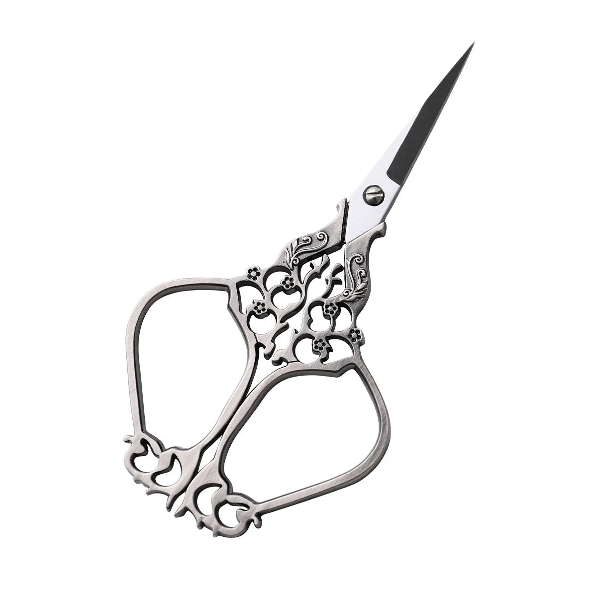 Vintage Retro Scissors Embroidery Stainless Steel Tip Sewing Shears Handicraft DIY Tools For Antique Handicraft Sewing Tools Peaceful Pleasures Health and Wellness BE31-0003-Silver