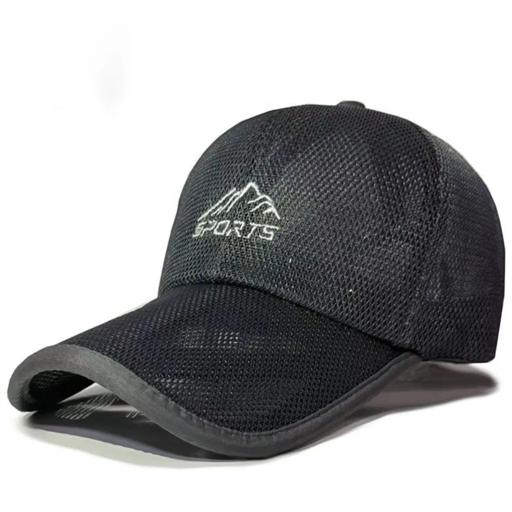 Adjustable Mesh Baseball Cap – Breathable Wide Brim Sun Hat