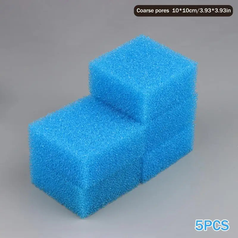 5-Pack Aquarium Filter Sponge Pads | Carbon Filter Media Cotton