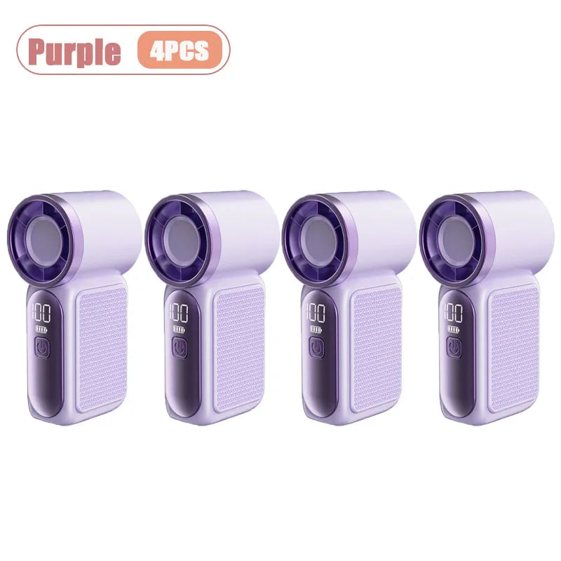 Turbo Mini Handheld Fan USB Rechargeable | 100-Speed Control