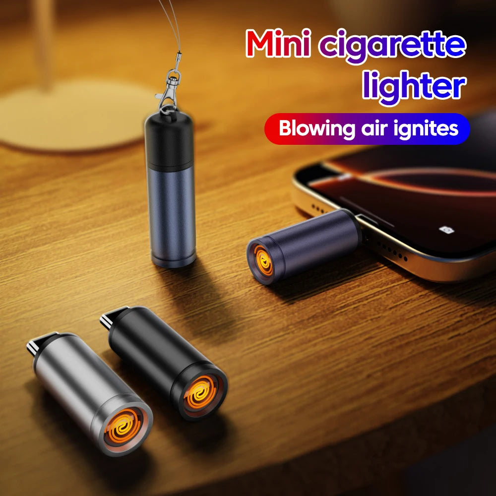 USB-C Cigarette Lighter | Blow-Ignite, Auto Shut-Off, No Battery