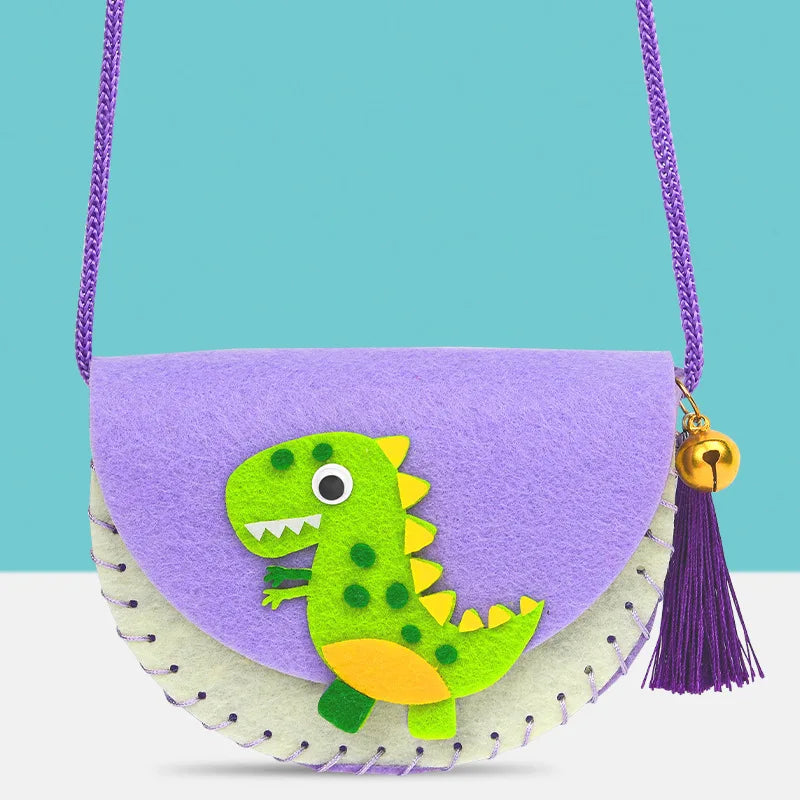 DIY Shoulder Bag Non-woven Fabric Sewing Kits Kids Handmade Needle
