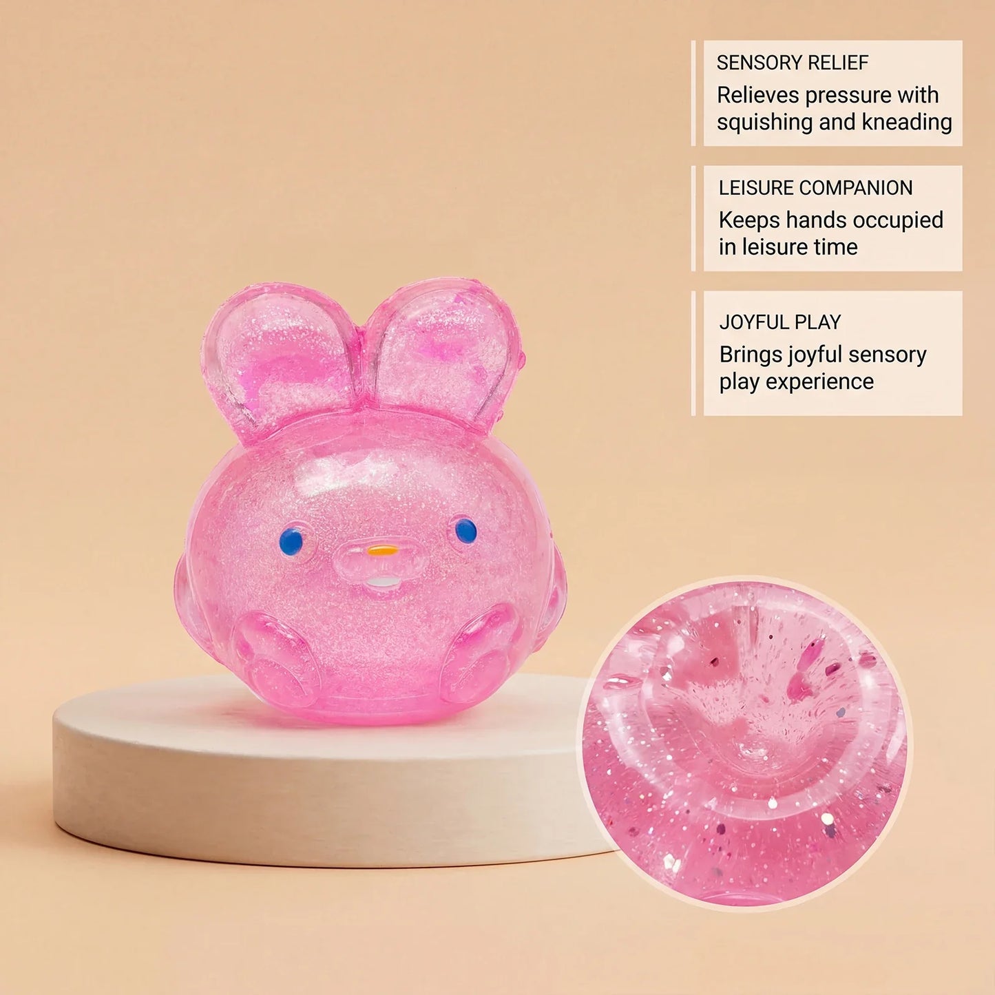 Jelly Rabbit Squishy Sensory Squeeze Toy | Slow Rebound Fun