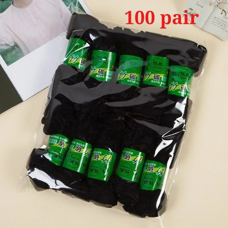 Women's Ultrathin Transparent Nylon Ankle Socks | 10–100 Pairs