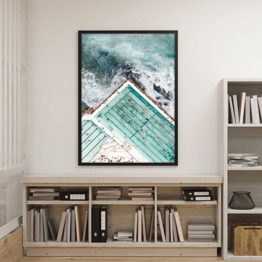 Summer Girl Swimming Pool Party Beach Ocean Boat Wall Art Print Poster Canvas Painting Picture Living Room & Home Decor Peaceful Pleasures Health and Wellness