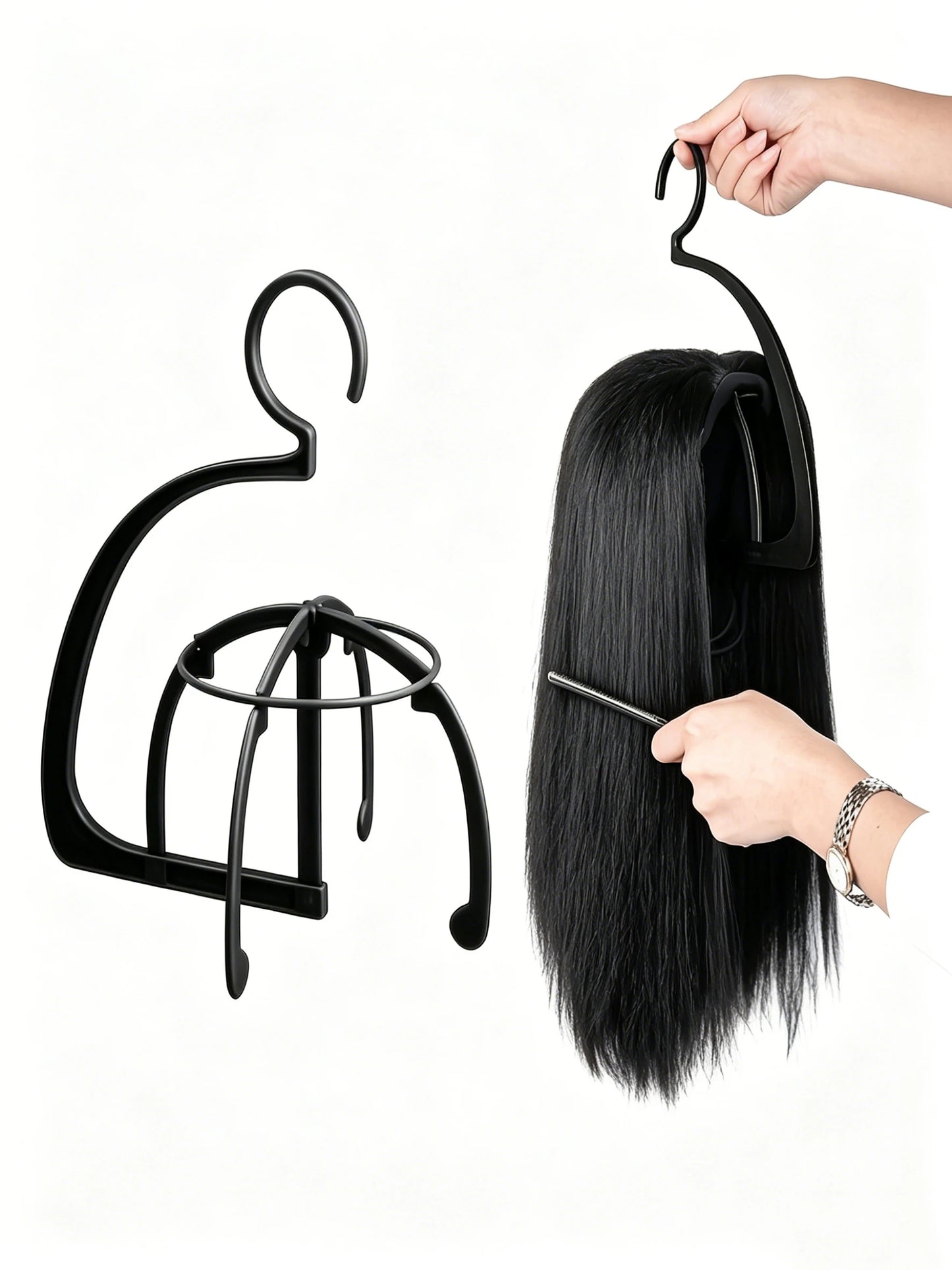 Hanging Wig Stand Holder for Lace Wigs & Hair Extensions