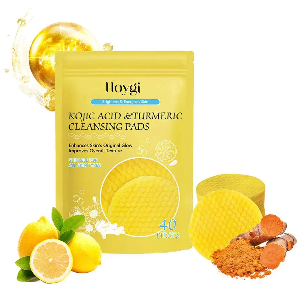 Kojic Acid & Turmeric Cleansing Pads – Brightening Facial Sponge