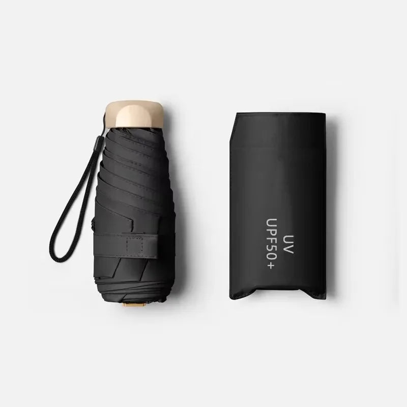 Mini Pocket Parasol – UV Protection Folding Sun & Rain Umbrella