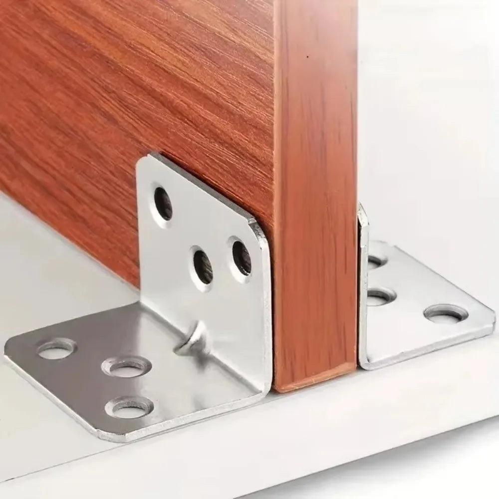 Stainless Steel L-Shaped Corner Brackets 10/20 Pack – DIY