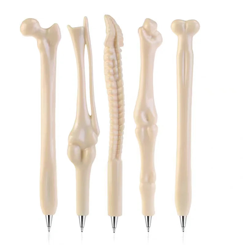 Funny Ballpoint Pen Blue Black Ink Creative Design Simulated Bone
