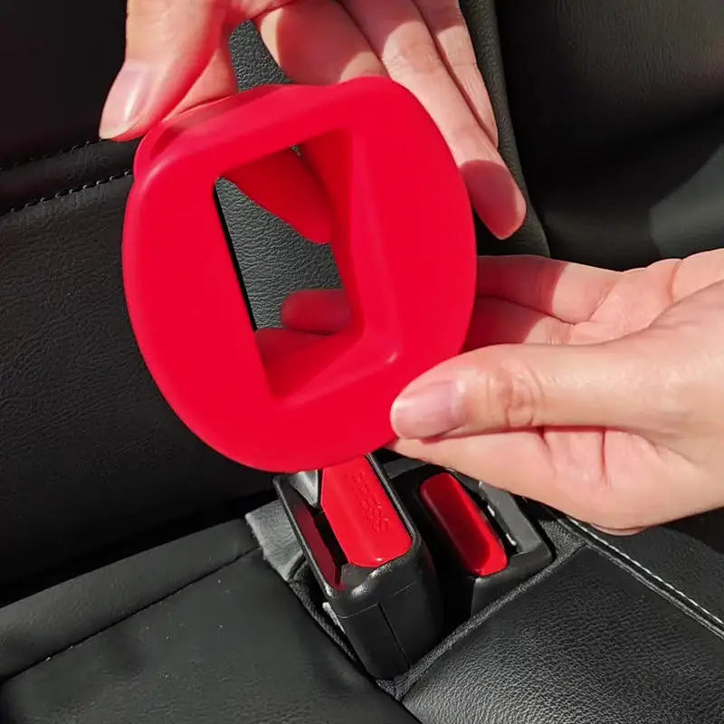 Silicone Safety Buckle Bracket Car Seat Belt Slot Fastener Universal Car Buckle Bracket Fixing Buckle Peaceful Pleasures Health and Wellness