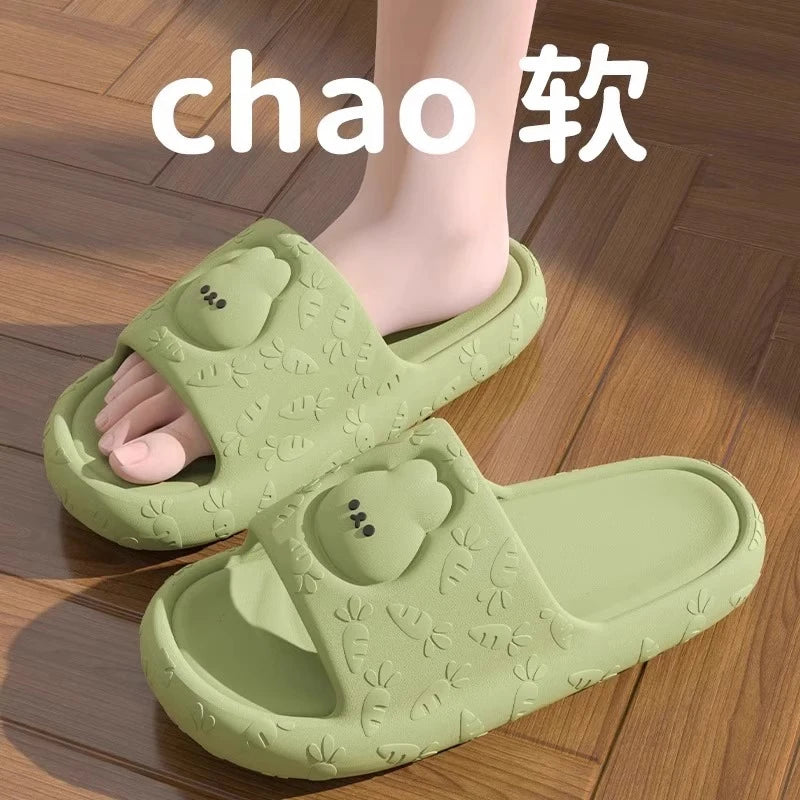Cartoon Rabbit EVA Slippers – Non-Slip House Slides Unisex
