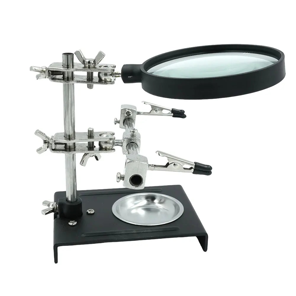 NEW Table Soldering Helping Hands with Alligator Clip Magnifier for PCB Board Weld Repair Soldering Station Third Hand Tools Peaceful Pleasures Health and Wellness TE-809