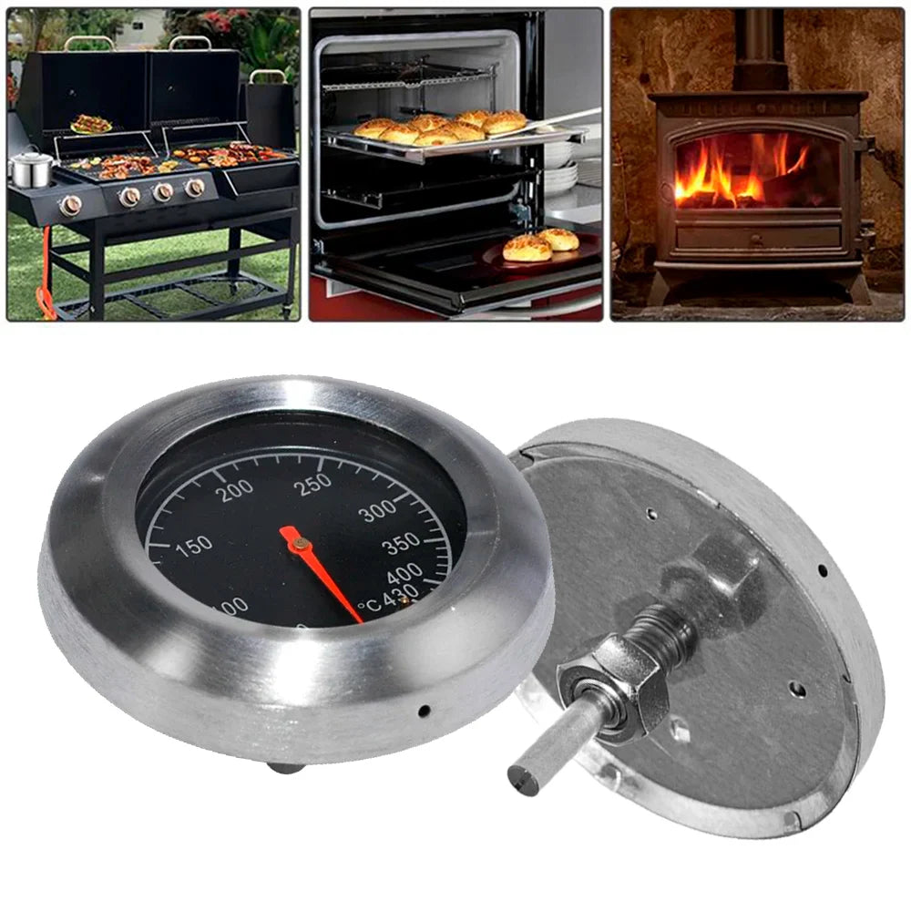 Barbecue BBQ Smoker Grill Stainless Steel Thermometer Temperature Gauge 60-430 for Kitchen Home Baking Household Cooking Peaceful Pleasures Health and Wellness