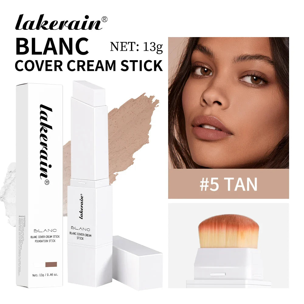 Lakerain Blanc Cover Cream Stick | Waterproof Foundation, 5 Shades