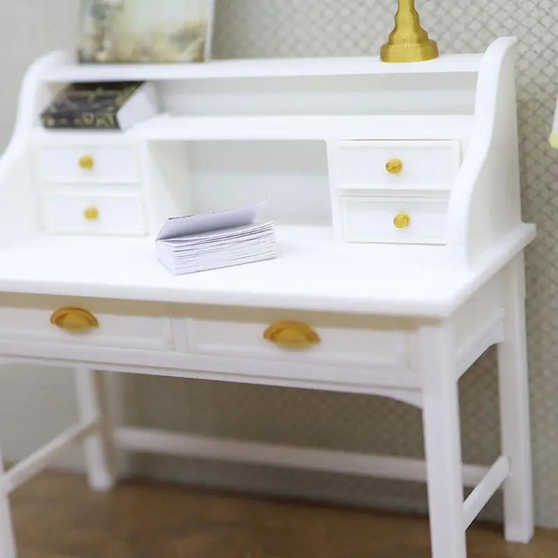 1/12 Scale Miniature Desk | Dollhouse Furniture for Display
